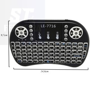 MINI TECLADO WIRELESS AIR MOUSE (LE-7716)