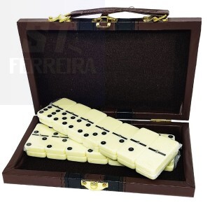 JOGO DE DOMINÓ NA MALETA 28 PEÇAS 08mm (N454)