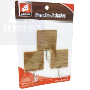 GANCHO ADESIVO QUADRADO 4.3 X 4.3 cm (BAR-224006-6)