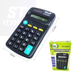 MINI CALCULADORA ELETRÔNICA 8 DÍGITOS (ID-2042C)