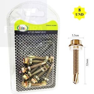 PARAFUSO BROCANTE 8 UNIDADES 5.5mm X 32mm (ID-2564P)
