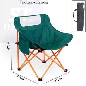 CADEIRA DOBRÁVEL CAPACIDADE 150Kg (ID-8334C)