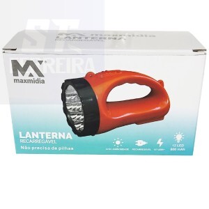 LANTERNA HOLOFOTE RECARREGÁVEL 12 LEDs (MAX-1268)